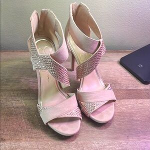 Jessica Simpson Pink Strappy Heels